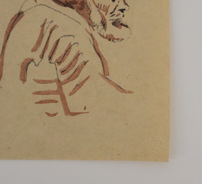 Eugène DELACROIX (d'après) : Visages orientaux, Lithographie