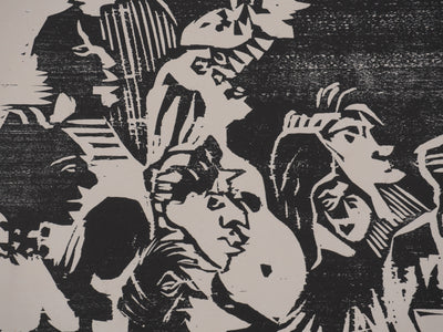 Claude BOGRATCHEW : Le bal, Gravure originale signée