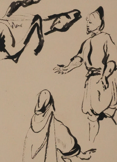 Eugène DELACROIX (d'après) : Les silhouettes, Lithographie signée