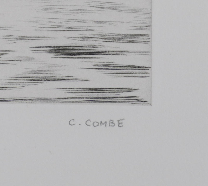 Camille COMBE : Tromso au matin, Gravure originale signée