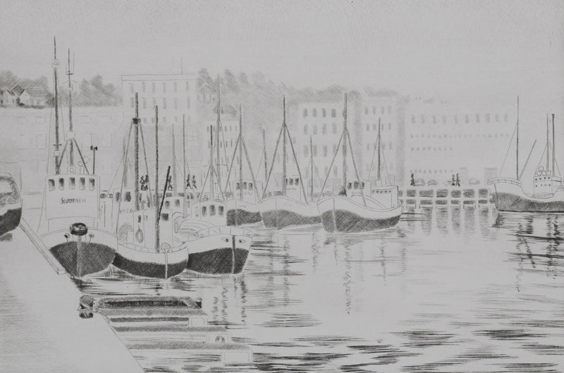 Camille COMBE : Tromso au matin, Gravure originale signée