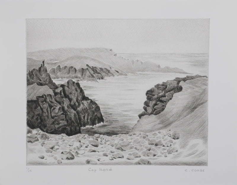 Camille COMBE : Cap Nord, Gravure originale signée