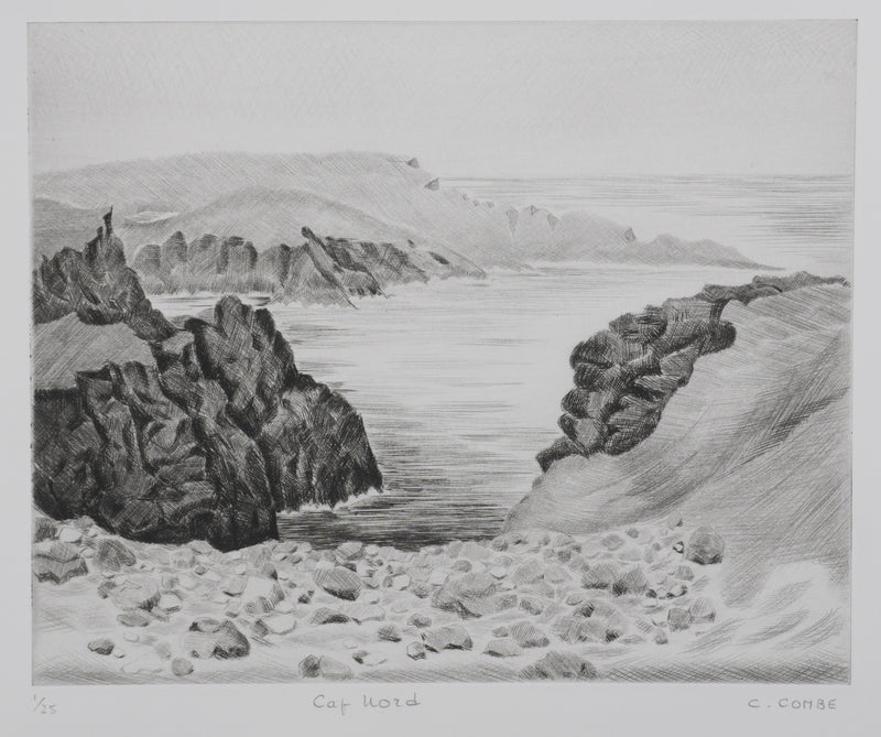 Camille COMBE : Cap Nord, Gravure originale signée