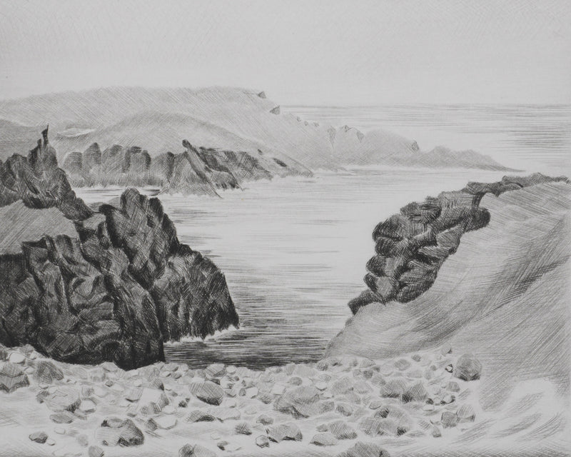 Camille COMBE : Cap Nord, Gravure originale signée