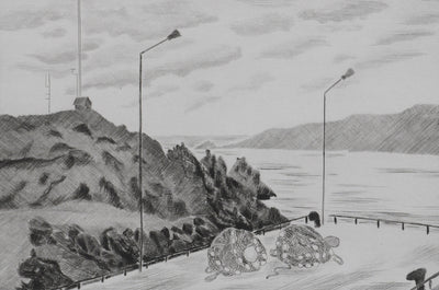 Camille COMBE : A l'est du Cap Nord, Gravure originale signée