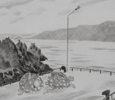 Camille COMBE : A l'est du Cap Nord, Gravure originale signée
