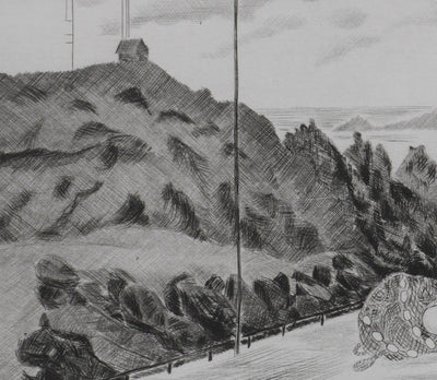 Camille COMBE : A l'est du Cap Nord, Gravure originale signée