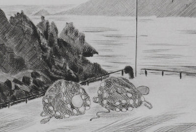 Camille COMBE : A l'est du Cap Nord, Gravure originale signée