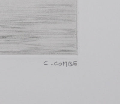 Camille COMBE : Les pyramides du Spitzberg, Gravure originale signée