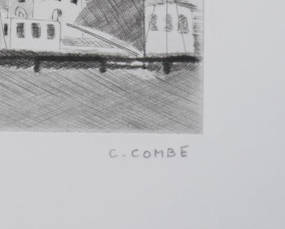 Camille COMBE : Une heure à Bodø, Gravure originale signée