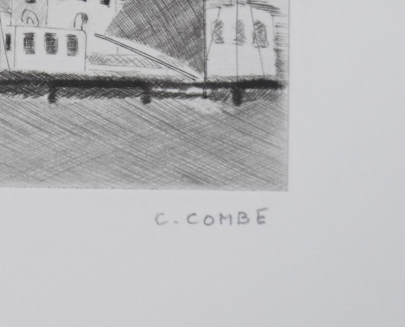 Camille COMBE : Une heure à Bodø, Gravure originale signée
