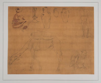 Eugène DELACROIX (d'après) : Dromadaire, Lithographie signée
