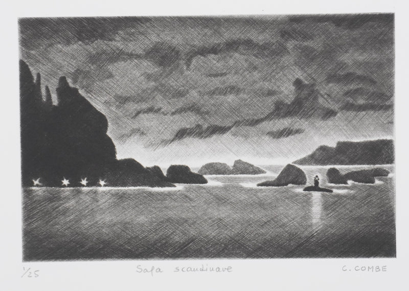 Camille COMBE : Saga scandinave, Gravure originale signée