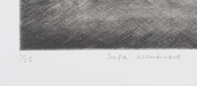 Camille COMBE : Saga scandinave, Gravure originale signée