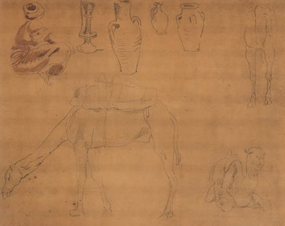 Eugène DELACROIX (d'après) : Dromadaire, Lithographie signée