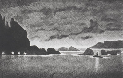 Camille COMBE : Saga scandinave, Gravure originale signée