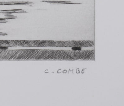 Camille COMBE : Quelque part en Norvège, Gravure originale signée