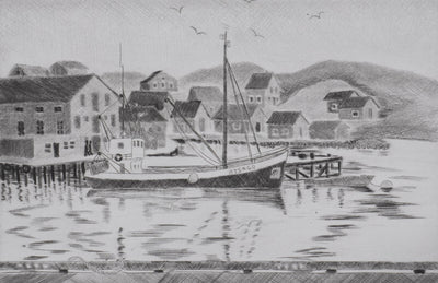 Camille COMBE : Quelque part en Norvège, Gravure originale signée
