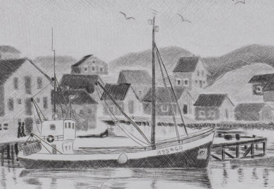 Camille COMBE : Quelque part en Norvège, Gravure originale signée