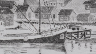 Camille COMBE : Quelque part en Norvège, Gravure originale signée