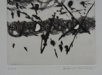 Julius BALTAZAR : Rencontre fortuite, Gravure originale signée