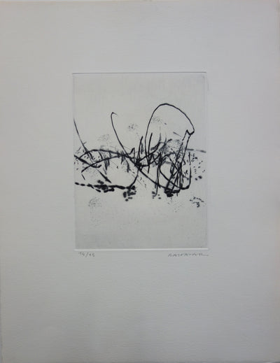 Julius BALTAZAR : Paysage en courbe, Gravure originale signée