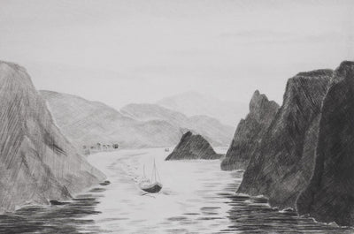 Camille COMBE : Dans le sillage des vikings, Gravure originale signée