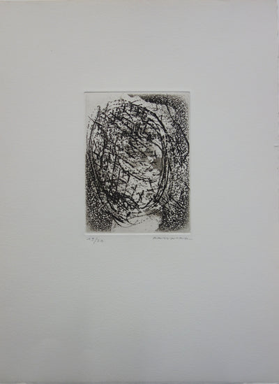 Julius BALTAZAR : Ronde obscure, Gravure originale signée