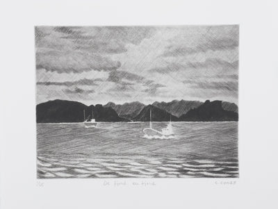 Camille COMBE : De fjord en fjord, Gravure originale signée