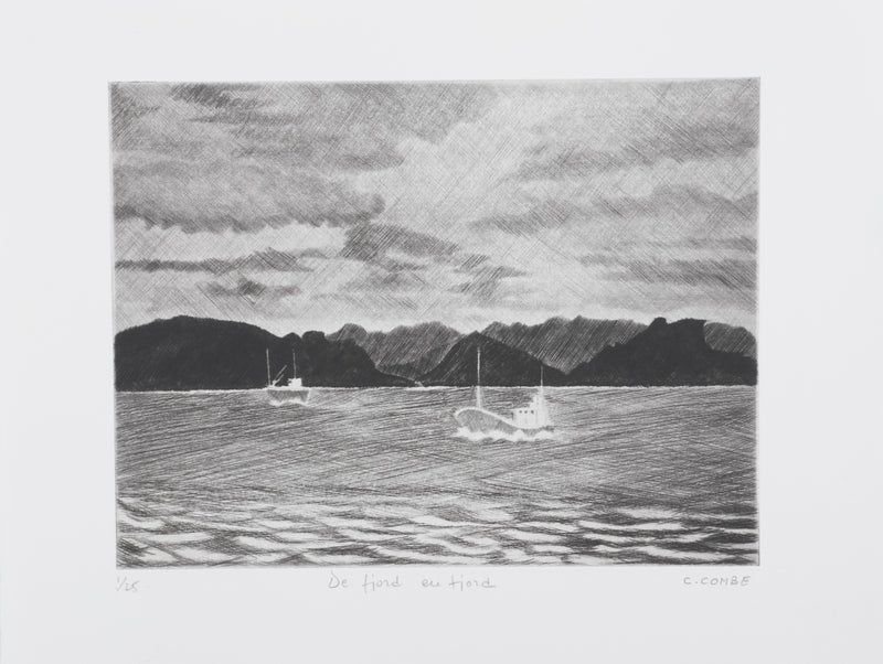 Camille COMBE : De fjord en fjord, Gravure originale signée