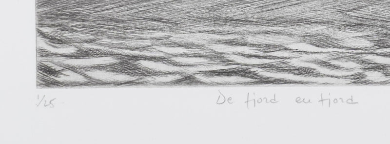Camille COMBE : De fjord en fjord, Gravure originale signée