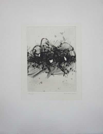 Julius BALTAZAR : Vol d'oiseaux, Gravure originale signée