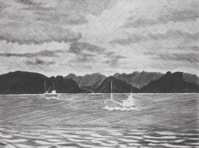 Camille COMBE : De fjord en fjord, Gravure originale signée