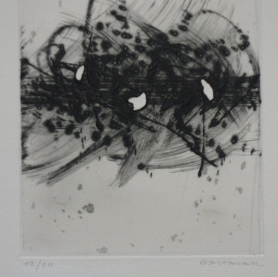 Julius BALTAZAR : Vol d'oiseaux, Gravure originale signée