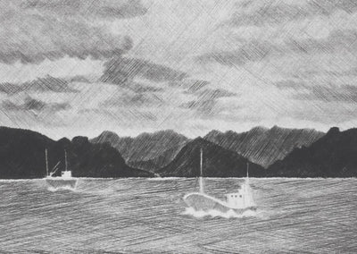 Camille COMBE : De fjord en fjord, Gravure originale signée