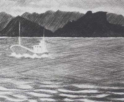 Camille COMBE : De fjord en fjord, Gravure originale signée