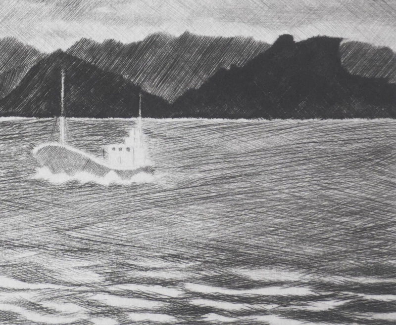 Camille COMBE : De fjord en fjord, Gravure originale signée
