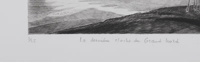 Camille COMBE : La dernière cloche du Grand Nord, Gravure originale signée