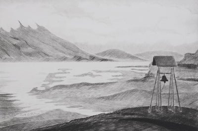 Camille COMBE : La dernière cloche du Grand Nord, Gravure originale signée