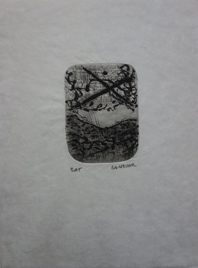 Julius BALTAZAR : Paysage obscure, Gravure originale signée