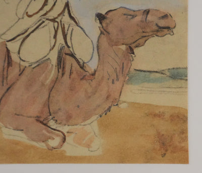 Eugène DELACROIX (d'après) : Le voyage en dromadaire, Lithographie signée