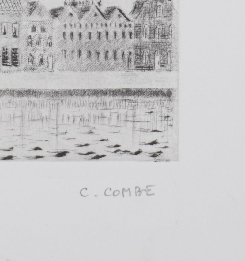 Camille COMBE : Le soleil dans la gloire sur Kampen, Gravure originale signée