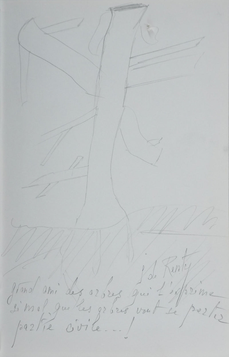 Autographe original de DE RENTY (vue générale) - Crédit photo : Galerie Art.Paris