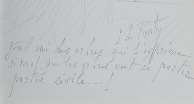 Autographe original de DE RENTY (photo de détail 5) - Crédit photo : Galerie Art.Paris