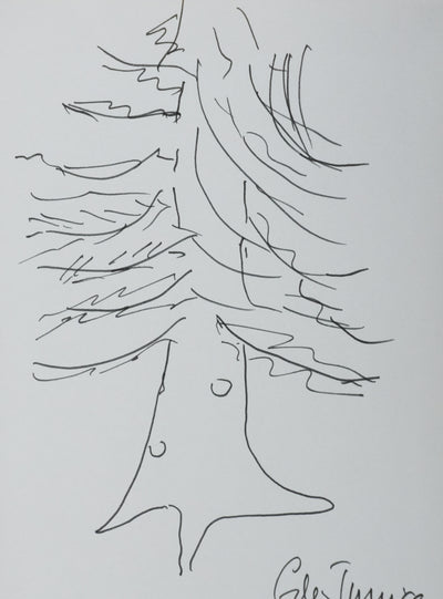 Gontran de JUNIAC : L'arbre aux trois racines, Autographe et dessin original signé