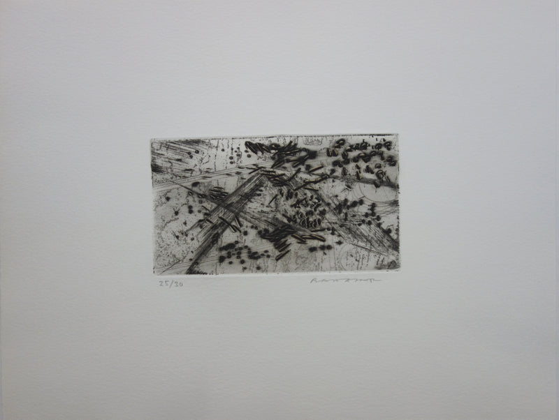 Julius BALTAZAR : Eclosion obscure, Gravure originale signée
