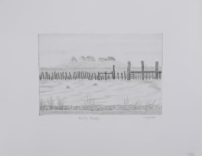 Camille COMBE : Hallig Hooge, Gravure originale signée