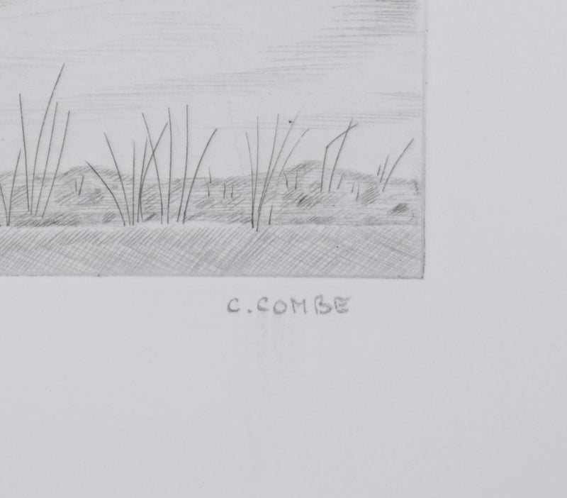 Camille COMBE : Hallig Hooge, Gravure originale signée