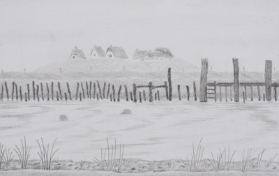 Camille COMBE : Hallig Hooge, Gravure originale signée