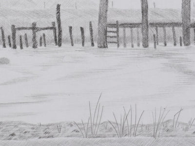 Camille COMBE : Hallig Hooge, Gravure originale signée